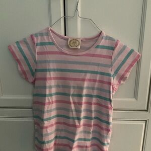 The Beaufort Bonnet Company Pink and Blue Short Sleeve Tee